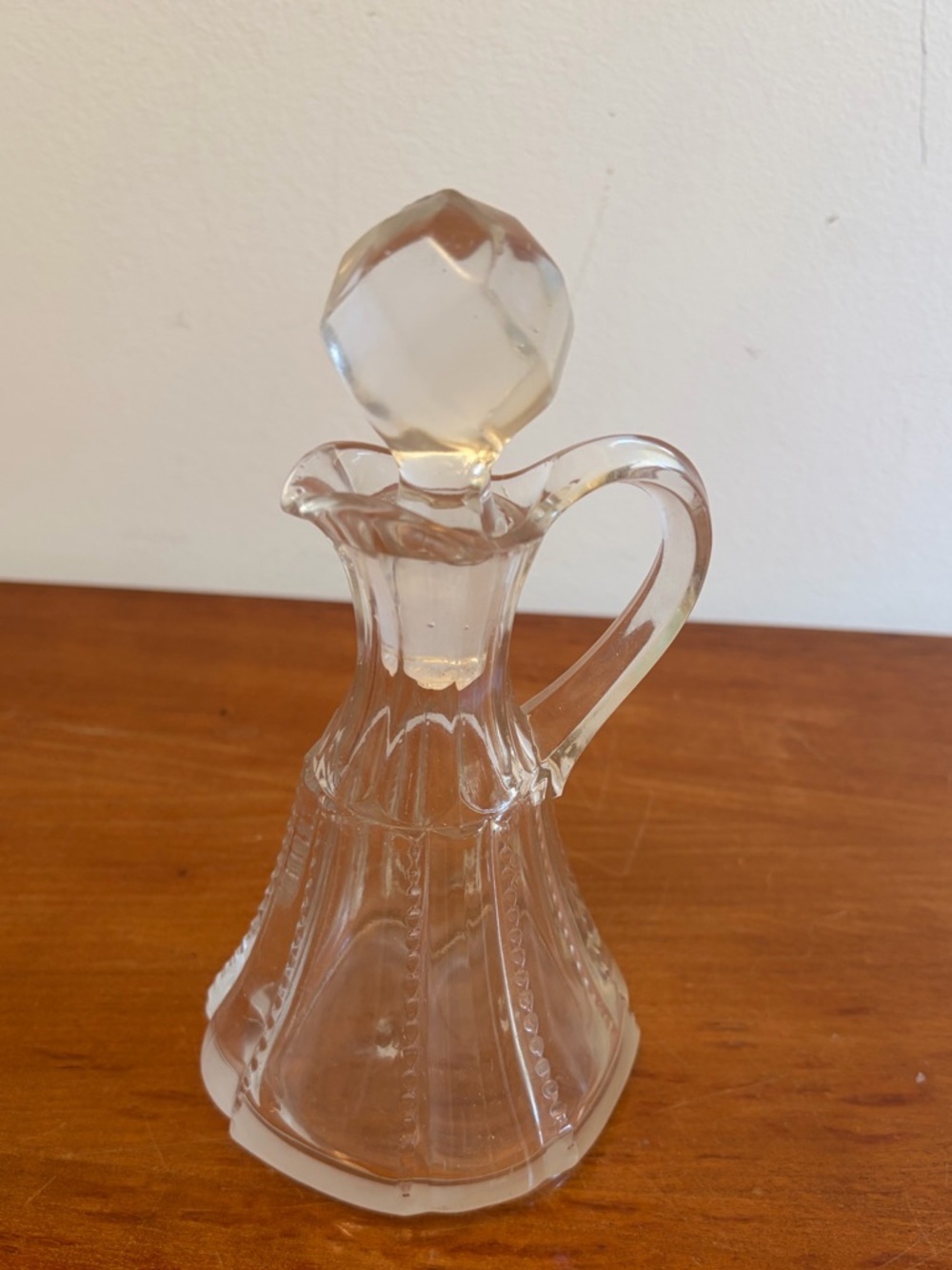 Antique Brilliant Cut Glass Cruet with Faceted Stopper by Tarentum - Picture 2 of 3